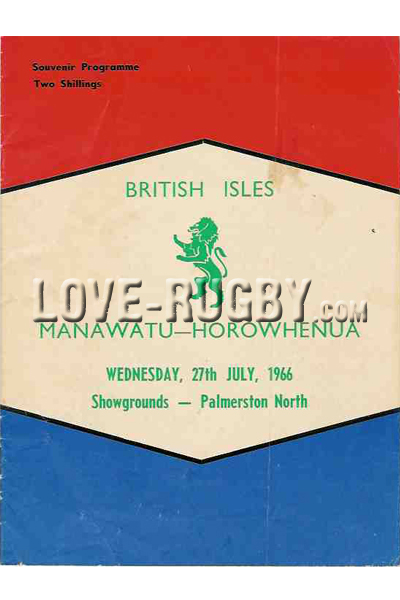 1966 Manawatu-Horowhenua v British Isles  Rugby Programme